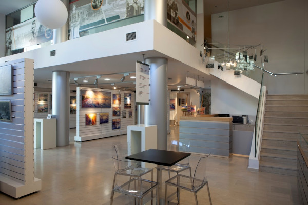 A photo showing the interior and some exhibits of the Alexandroupolis Historical Museum.