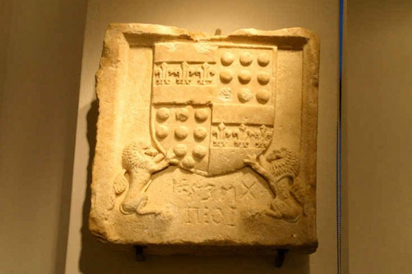 A Coat of Arms of Querini family - an exhibit in the Archaeological Museum of Astypalaia.