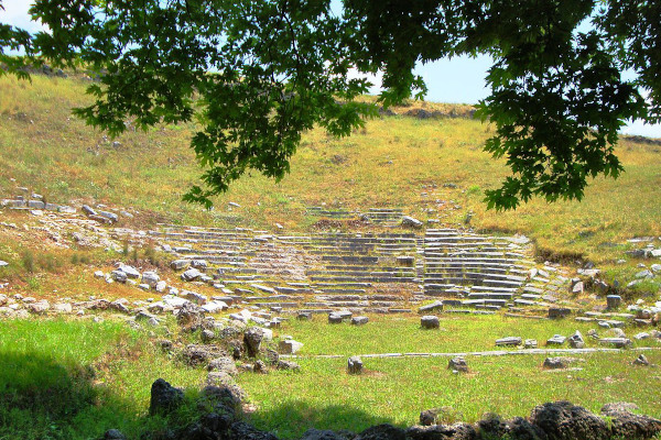 Remains of the ancient theater of the ancient city of Gitana close to Igoumenitsa.