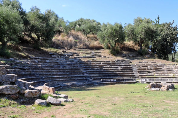 A picture showing the remains of the Ancient Theater of Gytheio.