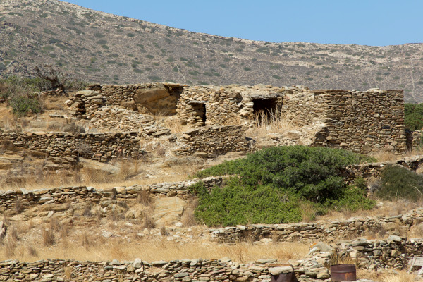 Remains at the archaeological site of Skarkos on the island of Ios.