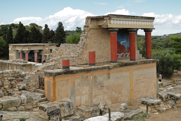 A part of the remains that depict to the structure and architecture of the Minoan Palace in Knossos.