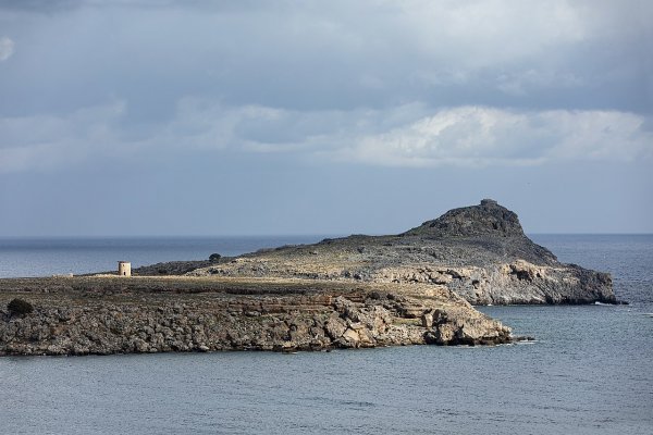 A picture of the cape where the Tomb of Kleoboulos is, close to Lindos, Rhodes.