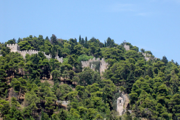 A part of the castle of Nafpaktos at the acropolis of the city.