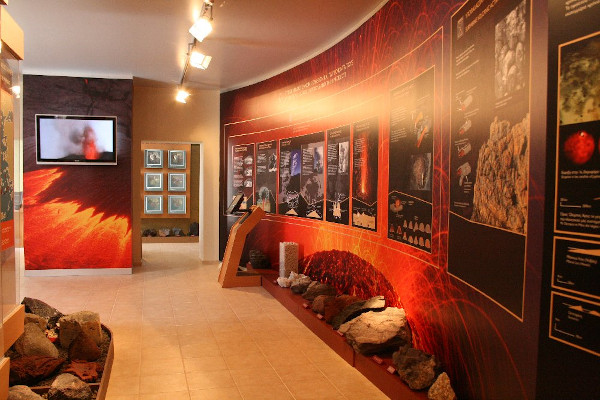 A photo in one of the rooms of the Volcanologic Museum in Nikia of Nisyros.