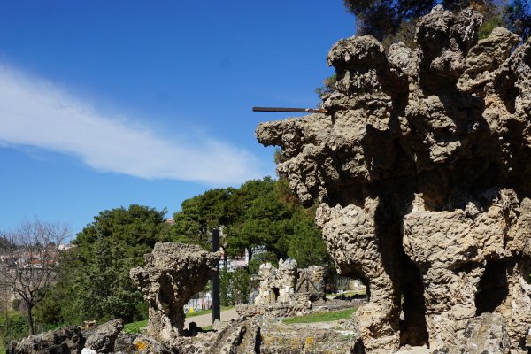 The ruins of the old park, Pasha’s Gardens, look as they have been melted by high temperature.