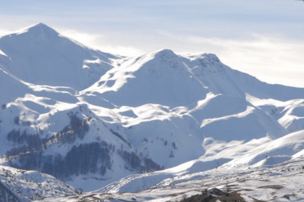 The mount Vitsi (or Verno as it is also called) covered with snow.